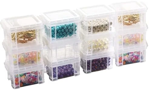 2Pack Small Plastic Clear Storage Box Containers With Lids, Small Bins (11.5x3.6x2.8 In)- Reusable&Stackable Craft Box, Small Items Accessories Storage Organizer For Toy Bricks,Mini Figure,Makeup Tool 6 2Pack Small Plastic Clear Storage Box Containers With Lids, Small Bins (11.5x3.6x2.8 In)- Reusable&Stackable Craft Box, Small Items Accessories Storage Organizer For Toy Bricks,Mini Figure,Makeup Tool - Image 6