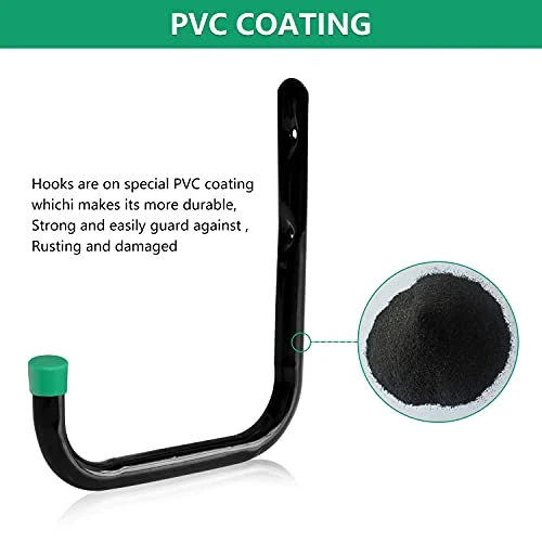 VECELO Garage Storage Utility Hooks Heavy Duty Ladder Hooks 7.28'' Large Hook Indoor/Outdoor Use For Tools,Bikes,Water Pipes,6 Pack 3 VECELO Garage Storage Utility Hooks Heavy Duty Ladder Hooks 7.28'' Large Hook Indoor/Outdoor Use For Tools,Bikes,Water Pipes,6 Pack - Image 3