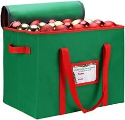 Avicill Christmas Ornament Storage Box, 600D Oxford Ornament Storage Boxes With Dividers, Ornament Storage Container Stores Up-to 80 Holiday Ornaments (green) -Songmics Furniture Shop 41bOAnjBF2L. AC