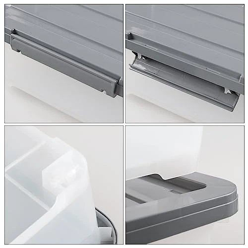 Qqbine 40 Quart Large Plastic Underbed Storage Boxes, Under Bed Storage Containers Plastic, 3 Packs 2 Qqbine 40 Quart Large Plastic Underbed Storage Boxes, Under Bed Storage Containers Plastic, 3 Packs - Image 2