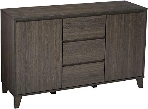 Kings Brand Furniture – Wood Buffet Server Cabinet Console Table, Oak Gray 4 Kings Brand Furniture – Wood Buffet Server Cabinet Console Table, Oak Gray - Image 4