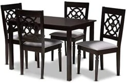 Baxton Studio Renaud Dining Set And Dining Set Grey Fabric Upholstered And Walnut Brown Finished Wood 7-Piece Dining Set 28 Baxton Studio Renaud Dining Set And Dining Set Grey Fabric Upholstered And Walnut Brown Finished Wood 7-Piece Dining Set -Songmics Furniture Shop 41bZ1tBuHrL. AC