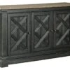 Signature Design By Ashley Tyler Creek-Dining Server, 3-Door, Antique Black