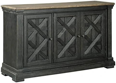 Signature Design By Ashley Tyler Creek-Dining Server, 3-Door, Antique Black 7 Signature Design By Ashley Tyler Creek-Dining Server, 3-Door, Antique Black - Image 7