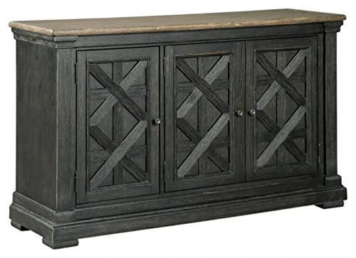 Signature Design By Ashley Tyler Creek-Dining Server, 3-Door, Antique Black 1 Signature Design By Ashley Tyler Creek-Dining Server, 3-Door, Antique Black
