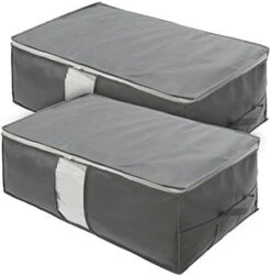 Surblue Under Bed Storage Organizer Large Capacity With Handle Clear Window (Gray) 8 Surblue Under Bed Storage Organizer Large Capacity With Handle Clear Window (Gray) -Songmics Furniture Shop 41bryNR1uiL. AC