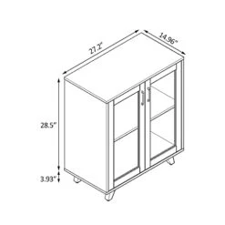 Panana Kitchen Buffet Server Table Accent Sideboard Cupboard Server Buffet Console Table With Doors Cabinet(27inch, Black) -Songmics Furniture Shop 41buk31yOHL