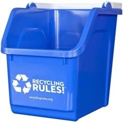 Recycling Rules! 6 Gallon Stackable Recycling Bin Container In Blue, Eco-Friendly BPA-Free Handy Recycler With Handle, 2-Pack 16 Recycling Rules! 6 Gallon Stackable Recycling Bin Container In Blue, Eco-Friendly BPA-Free Handy Recycler With Handle, 2-Pack -Songmics Furniture Shop 41c0UKMwyIL. AC