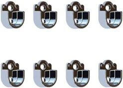 Metal Closet Wardrobe Rod Holder Socket End Support Pipe Bracket U-Shaped Flange For 16mm/0.63" Rod (Set Of 8) 5 Metal Closet Wardrobe Rod Holder Socket End Support Pipe Bracket U-Shaped Flange For 16mm/0.63" Rod (Set Of 8) -Songmics Furniture Shop 41c24ztJxJL. AC