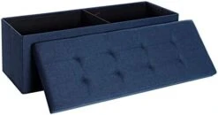 SONGMICS 30 Inches Folding Storage Ottoman Bench, Storage Chest, Foot Rest Stool, Navy Blue ULSF47IN 28 SONGMICS 30 Inches Folding Storage Ottoman Bench, Storage Chest, Foot Rest Stool, Navy Blue ULSF47IN -Songmics Furniture Shop 41c6FN5AJL. AC