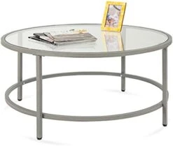 Best Choice Products 36in Modern Round Tempered Glass Accent Side Coffee Table For Living Room, Dining Room, Tea, Home Décor W/Metal Frame, Non-Marring Foot Caps - Black 12 Best Choice Products 36in Modern Round Tempered Glass Accent Side Coffee Table For Living Room, Dining Room, Tea, Home Décor W/Metal Frame, Non-Marring Foot Caps - Black -Songmics Furniture Shop 41cDtQ0fxTL. AC