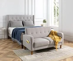 Mellow Adair Mid-Century Modern Loveseat/Sofa/Couch With Armrest Pockets, Tufted Linen Fabric, Light Grey 11 Mellow Adair Mid-Century Modern Loveseat/Sofa/Couch With Armrest Pockets, Tufted Linen Fabric, Light Grey -Songmics Furniture Shop 41cG5xYqZL. AC