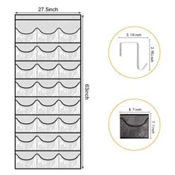 Kingdalux Baseball Hat Rack 24 Pocket For Wall Or Over The Door Cap Organizer With Clear Deep Pockets, For Hat Storage & Ballcap Caps Display Holder, Complete With Over Door Hooks -Songmics Furniture Shop 41cJgDMU0DL