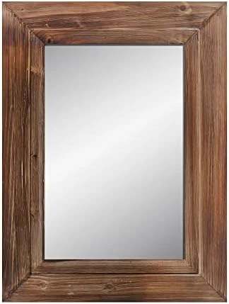Barnyard Designs 24x32 Whitewashed Wood Farmhouse Wall Mirror, Wooden Large Rustic Wall Mirror, Bedroom Mirrors For Wall Decor, Decorative Wood Wall Mirror Living Room Or Bathroom Vanity, White 6 Barnyard Designs 24x32 Whitewashed Wood Farmhouse Wall Mirror, Wooden Large Rustic Wall Mirror, Bedroom Mirrors For Wall Decor, Decorative Wood Wall Mirror Living Room Or Bathroom Vanity, White - Image 6