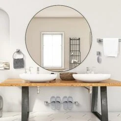 Bathroom Hardware Set Of 5， Zinc Alloy Wall Mounted Bathroom Accessories Kit，Towel Bar Accessory Set Includes 24 Inch Towel Bar,18inch Towel Rack,Toilet Paper Holder,Towel Ring,Hook -Songmics Furniture Shop 41cN9e1fzUL