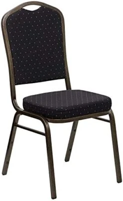 Flash Furniture HERCULES Series Crown Back Stacking Banquet Chair In Black Vinyl - Gold Vein Frame -Songmics Furniture Shop 41cSHEmFUAL. AC
