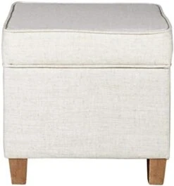 Homepop Home Decor | K7342-F2067 | Classic Square Storage Ottoman With Lift Off Lid | Ottoman With Storage For Living Room & Bedroom, Cream Woven -Songmics Furniture Shop 41cSfZdq2lL. AC