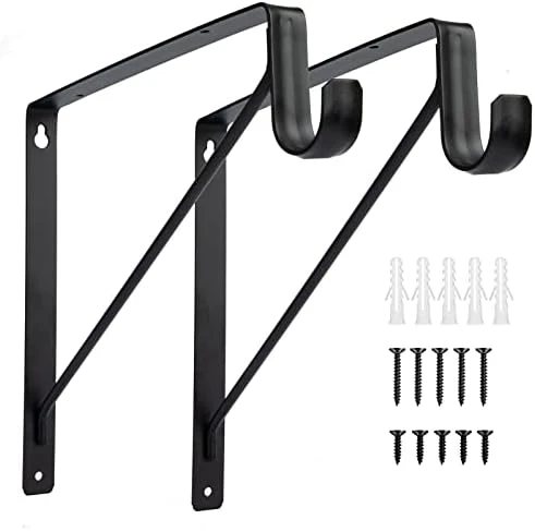 4 Pack Closet Shelf & Rod Brackets 11”x11” Heavy Duty Closet Rod Brackets, Closet Shelf Bracket With Rod Holder, 1-3/8” Dia White Closet Rod Support Bracket For Revive Your Sagging Closet Rod 6 4 Pack Closet Shelf & Rod Brackets 11”x11” Heavy Duty Closet Rod Brackets, Closet Shelf Bracket With Rod Holder, 1-3/8” Dia White Closet Rod Support Bracket For Revive Your Sagging Closet Rod - Image 6