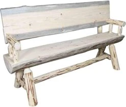 Montana Woodworks Montana Collection Half Log Bench With Back & Arms, Ready To Finish, 6 Foot 9 Montana Woodworks Montana Collection Half Log Bench With Back & Arms, Ready To Finish, 6 Foot -Songmics Furniture Shop 41ceKnnFsnL. AC