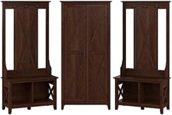 Bush Furniture Key West Entryway Storage Set With Hall Tree, Shoe Bench And Tall Cabinet, Washed Gray 14 Bush Furniture Key West Entryway Storage Set With Hall Tree, Shoe Bench And Tall Cabinet, Washed Gray -Songmics Furniture Shop 41cf zB22AS. AC