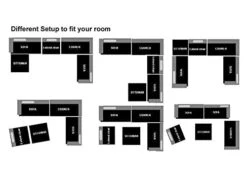 Stendmar 5pc Reversible Modern 2 Tone Grey Microfiber Big Sectional Sofa Set S150D-LG -Songmics Furniture Shop 41cgIvQMDlL