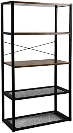Babion Ladder Bookshelf, 5-Tier Bookcase Shelf, Tall Bookcase Storage Organizer,Ladder Shelf With Metal Frame Stands, Industrial Book Shelf,for Living Room,Office, Kitchen 15 Babion Ladder Bookshelf, 5-Tier Bookcase Shelf, Tall Bookcase Storage Organizer,Ladder Shelf With Metal Frame Stands, Industrial Book Shelf,for Living Room,Office, Kitchen -Songmics Furniture Shop 41ci T3RGaL. AC