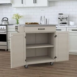Homestyles Cuisine Kitchen Cart, Off White, Granite Top -Songmics Furniture Shop 41cnVAEdUoL