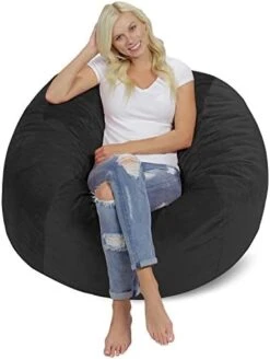 Chill Sack Bean Bag Chair Cover, 8-feet, Microsuede - Purple -Songmics Furniture Shop 41coq8QxzL. AC