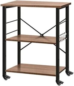 AZL1 Life Concept Rack Utility Microwave Oven Stand Workstation Shelf, 23.7inch Movable 3 Tier Kitchen Cart,Light Walnut 13 AZL1 Life Concept Rack Utility Microwave Oven Stand Workstation Shelf, 23.7inch Movable 3 Tier Kitchen Cart,Light Walnut -Songmics Furniture Shop 41cpNacLO1L. AC