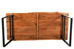 Timbergirl Solid Wood Live Edge 60" Dining Table Brown -Songmics Furniture Shop 41cvYOskACL