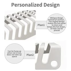 Ishenkea Hat Storage For Baseball Caps，Hat Organizer For Baseball Caps That Can Store 10 Baseball Caps ，No Install Required Ball Cap Organizer -Songmics Furniture Shop 41cwRMHfPvL