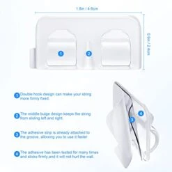 Hooks For Outdoor String Lights Clips: 25Pcs Heavy Duty Cable Clip With Waterproof Adhesive Strips For Hanging Christmas Light - Outside UV-Resistant Clear Cord Holders Outdoors Rope Organizer -Songmics Furniture Shop 41d4r2SYM0L