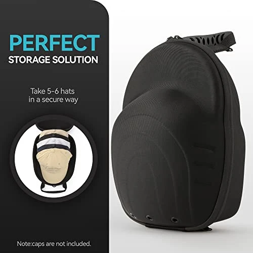 Gelozid Hat Holder Case, Hat Organizer Hard For Baseball Caps With A Fully Adjustable Strap, Hat Travel Case Fits Up To 6 Hats, Hat Carrier For Travel And Home For Cap Storage 2 Gelozid Hat Holder Case, Hat Organizer Hard For Baseball Caps With A Fully Adjustable Strap, Hat Travel Case Fits Up To 6 Hats, Hat Carrier For Travel And Home For Cap Storage - Image 2