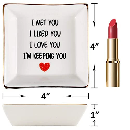 AREOK Wife Mothers Day Gifts For Wife Gifts From Husband, Happy Anniversary - Romantic Gifts For Wife Her, Best Wife Birthday Gifts, Ring Dish Holder, Jewelry Tray, Trinket Dish, I Love You 2 AREOK Wife Mothers Day Gifts For Wife Gifts From Husband, Happy Anniversary - Romantic Gifts For Wife Her, Best Wife Birthday Gifts, Ring Dish Holder, Jewelry Tray, Trinket Dish, I Love You - Image 2