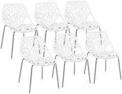 Bonnlo Modern Black Dining Chairs Set Of 6,Plastic Saping Birch Chairs,Stackable Dining Chairs Set For Living Room/Kitchen/Office (6, Black) 15 Bonnlo Modern Black Dining Chairs Set Of 6,Plastic Saping Birch Chairs,Stackable Dining Chairs Set For Living Room/Kitchen/Office (6, Black) -Songmics Furniture Shop 41dK7 fGktL. AC