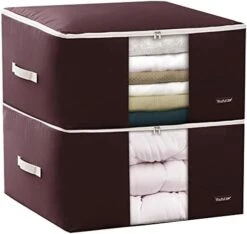 𝐁𝐘𝐆 𝟏𝟎𝟎𝐋 𝐖𝐚𝐭𝐞𝐫𝐩𝐫𝐨𝐨𝐟 𝐂𝐥𝐨𝐭𝐡𝐞𝐬 𝐒𝐭𝐨𝐫𝐚𝐠𝐞 𝐁𝐚𝐠, Closet Organizer With Heavy-duty 600D Fabric & Reinforced Handle For Comforters, Bedding,Blankets，Clothing，Pillows, Decorations Store，Extra Large Capacity,Pack Of 2(Gray) -Songmics Furniture Shop 41dLHGkCOyL. AC