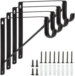 4 Pack Heavy Duty Closet Rod Brackets Holder 11 X 11 X 1 Inch, White Closet Rod Support Bracket Steel Closet Rod Holders For Hanging Clothes, Wall Mounted Shelf And Rod Support Brackets With Screws -Songmics Furniture Shop 41dLjS0UxgL. AC