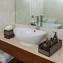 Dublin Bathroom Decor Box Toilet Paper Storage Basket - Decorative Bathroom Storage Toilet Tank Topper - Bathroom Organizer Countertop Container For Organization, Modern Brown Bathroom Decor Storage 9 Dublin Bathroom Decor Box Toilet Paper Storage Basket - Decorative Bathroom Storage Toilet Tank Topper - Bathroom Organizer Countertop Container For Organization, Modern Brown Bathroom Decor Storage -Songmics Furniture Shop 41dPuRZ7FoL