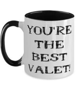 GENERIC Unique Valet Gifts, You're The Best Valet!, Beautiful Birthday Two Tone 11oz Mug Gifts For Colleagues From Colleagues, Two Tone Mug, Nice Mug, Two Tone Coffee Mug, Two Tone Tea Mug, Gift Mug