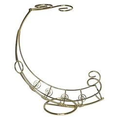 CdyBox Creative Wine Rack Furnishing Articles, Wrought Iron Wine Bottle Holder, European-Style Goblet Glass Hanging Holder (Gold)