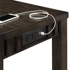 BOWERY HILL Montego Multipurpose Home, Kitchen, Dining Bar Living Room Sofa Table Set With 3 Upholstered Stools, Chairs In Dark Walnut And Gray Fabric -Songmics Furniture Shop 41e2i2haiJL