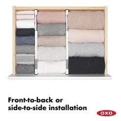 OXO Good Grips Expandable Dresser Drawer Divider - 2 Pack -Songmics Furniture Shop 41e7AiifelL