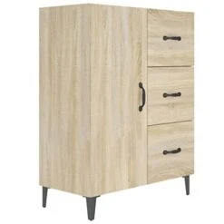 BDBHAVB Storage Cabinet For Bedroom, Dining Sideboard, Sideboard, Easy To Clean Suitable For Living Room, Bedroom, Study Sonoma Oak 27.4"x13.4"x35.4" Engineered Wood -Songmics Furniture Shop 41eCSwWvR6L