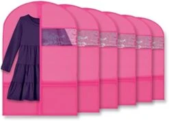 Plixio 36" Kids Garment Bags For Dance Costumes Children Hanging Clothes, Uniform, Suits, Girls Dress Recital Outfit Organizer Dance Garment Bags For Dancers With Zippered Pockets (6 Pack :36", Black) -Songmics Furniture Shop 41eJJCEEd5L. AC