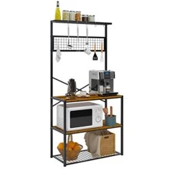 SogesHome Standing Baker's Racks Kitchen Furniture Microwave Carts Microwave Stand Kitchen Baker's Rack Workstation With Storage Shelf -Songmics Furniture Shop 41eR3ZBwaAL