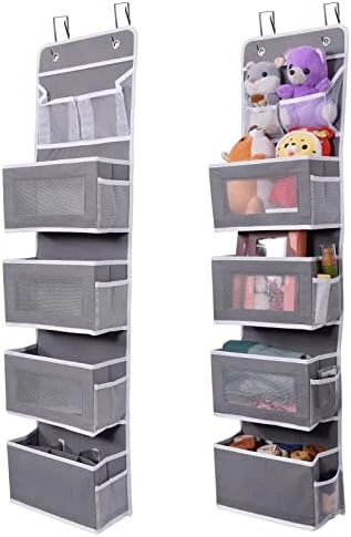 Aeeteek 1 Pack Hanging Closet Organizer 5-Shelf Over The Door Shoe Organizer Wall Mount Storage Bag Containers 49.2 * 13 * 5.5 Inches Large Capacity Collapsible Shelves Drawers (Black) 7 Aeeteek 1 Pack Hanging Closet Organizer 5-Shelf Over The Door Shoe Organizer Wall Mount Storage Bag Containers 49.2 * 13 * 5.5 Inches Large Capacity Collapsible Shelves Drawers (Black) - Image 7