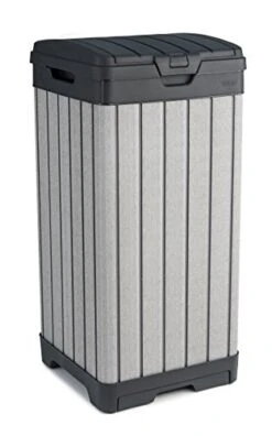 Keter Rockford Resin 38 Gallon Trash Can With Lid And Drip Tray For Easy Cleaning - Perfect For Patios, Kitchens, And Outdoor Entertaining -Songmics Furniture Shop 41eVl15DTmL 1