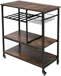 AZL1 Life Concept Rack Utility Microwave Oven Stand Workstation Shelf, 23.7inch Movable 3 Tier Kitchen Cart,Light Walnut 17 AZL1 Life Concept Rack Utility Microwave Oven Stand Workstation Shelf, 23.7inch Movable 3 Tier Kitchen Cart,Light Walnut -Songmics Furniture Shop 41eWUIP5NIL. AC