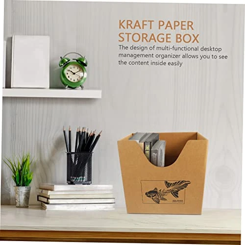 Operitacx 5pcs Box Filing Box Decorative Stash Box Book Storage Box Toy Organizer Bins Paper Sundries Box Magazine Storage Box Wood Magazine Box Sundries Organizing Box Book Kraft Box Desk 6 Operitacx 5pcs Box Filing Box Decorative Stash Box Book Storage Box Toy Organizer Bins Paper Sundries Box Magazine Storage Box Wood Magazine Box Sundries Organizing Box Book Kraft Box Desk - Image 6