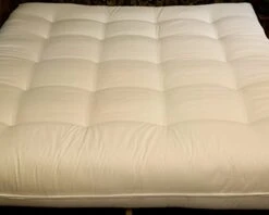 Full Size Lovejoy Futon Mattress (Natural Cotton, Eco-Valley Wool, Luxury Foam)